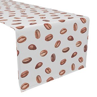 Table Runner, 100% Cotton, 16x72", Coffee Beans
