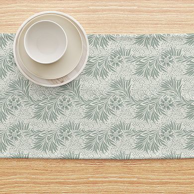 Table Runner, 100% Cotton, 16x90", Floral 80