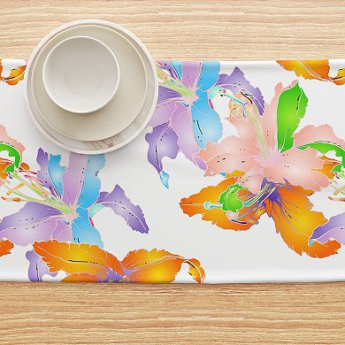 Table Runner, 100% Cotton, 16x90", Floral 215