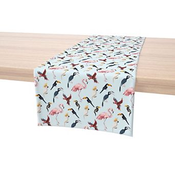 Table Runner, 100% Cotton, 16x72", Jungle Birds