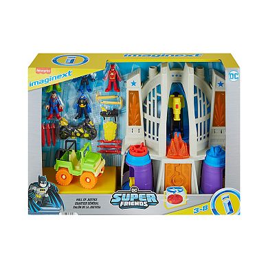 Fisher-Price Imaginext DC Super Friends Hall of Justice Playset with Batman & Superman Figures