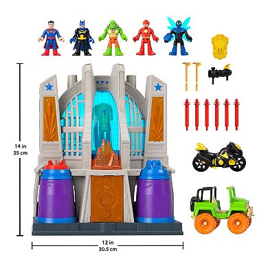 Fisher-Price Imaginext DC Super Friends Hall of Justice Playset with Batman & Superman Figures