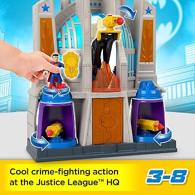 Fisher-Price Imaginext DC Super Friends Hall of Justice Playset with Batman & Superman Figures