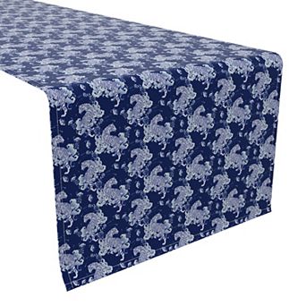 Table Runner, 100% Cotton, 16x72", Floral 186