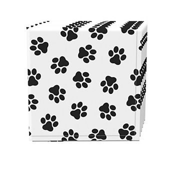 Napkin Set, 100% Polyester, Set of 4, 18x18", Paw Prints