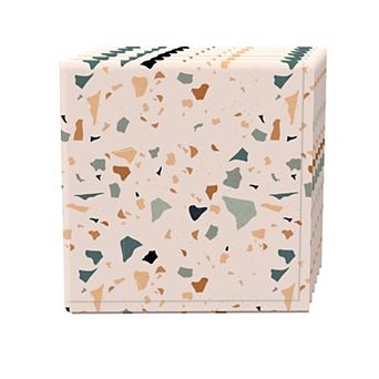Napkin Set, 100% Polyester, Set of 4, 18x18", Pink Terrazzo