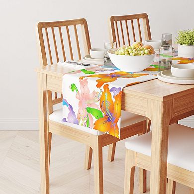 Table Runner, 100% Cotton, 16x108", Floral 215