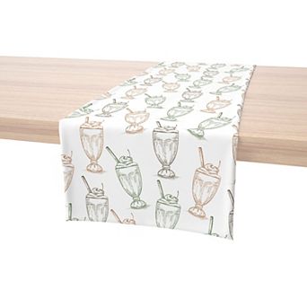 Table Runner, 100% Cotton, 16x90", Ice Cream Social