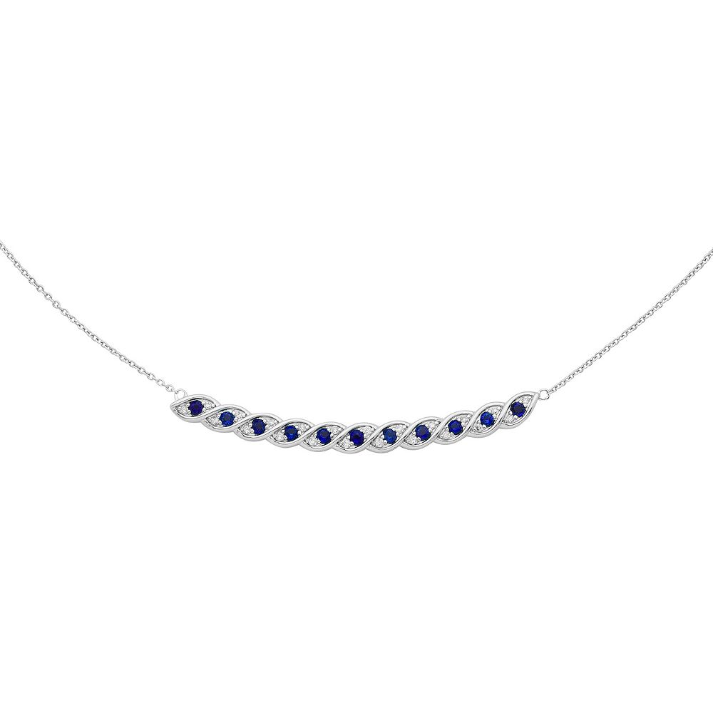 Boston Bay Diamonds Sterling Silver 1/8 Carat T.W. Diamond & Lab-Grown ...
