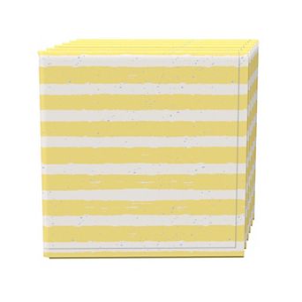 Napkin Set, 100% Polyester, Set of 4, 18x18", Lemonade Stripe