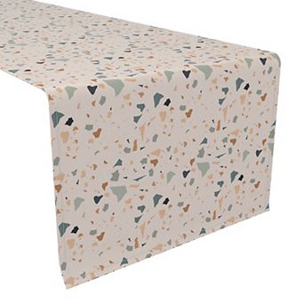 Table Runner, 100% Polyester, 12x72", Pink Terrazzo