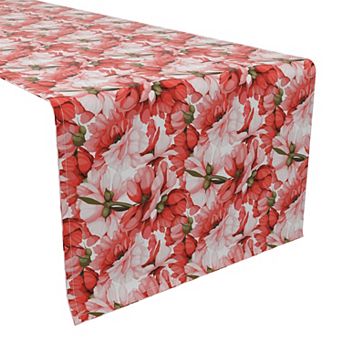 Table Runner, 100% Cotton, 16x90", Floral 197