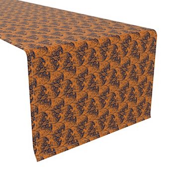 Table Runner, 100% Polyester, 12x72", Halloween Bat Lace
