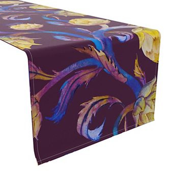 Table Runner, 100% Cotton, 16x72", Floral 124