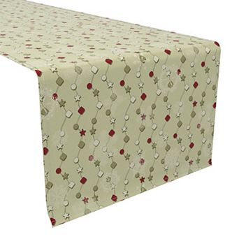 Table Runner, 100% Cotton, 16x72", Holiday Winter Pattern