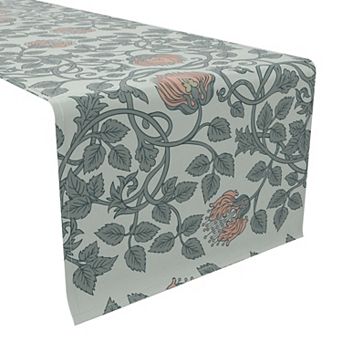 Table Runner, 100% Cotton, 16x72", Floral 65
