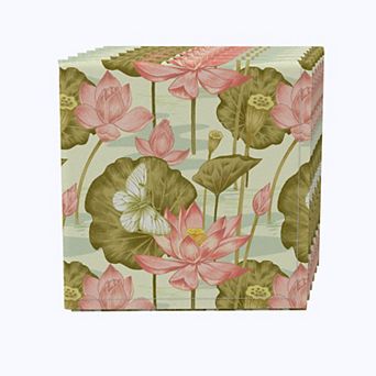 Napkin Set of 4, 100% Cotton, 20x20", Floral 203