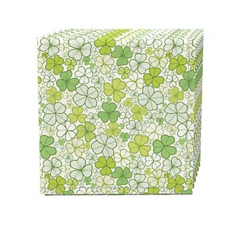 Napkin Set of 4, 100% Cotton, 20x20", Pastel Clover