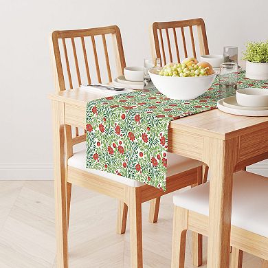 Table Runner, 100% Cotton, 16x108", Floral 72