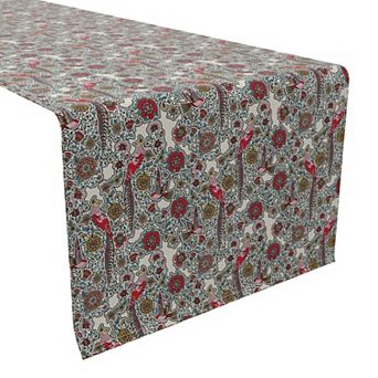 Table Runner, 100% Cotton, 16x72", Floral 42