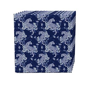 Napkin Set of 4, 100% Cotton, 20x20", Floral 186