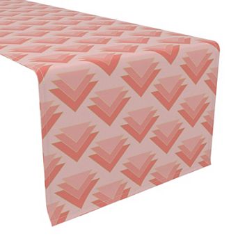 Table Runner, 100% Cotton, 16x108", Stacked Triangles
