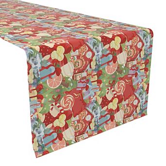 Table Runner, 100% Polyester, 12x72", Merry Christmas Wonderland