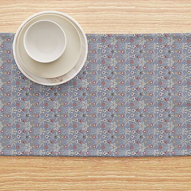 Table Runner, 100% Cotton, 16x72", Floral 50