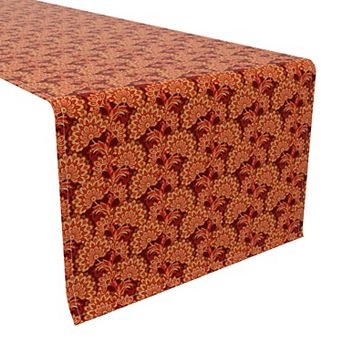 Table Runner, 100% Cotton, 16x72", Floral 170
