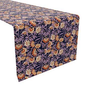 Table Runner, 100% Cotton, 16x108", Floral 39