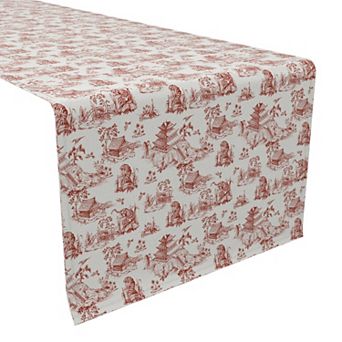 Table Runner, 100% Cotton, 16x108", Floral 188