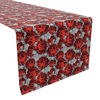 Table Runner, 100% Cotton, 16x90", Floral 157