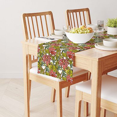 Table Runner, 100% Cotton, 16x72", Floral 4