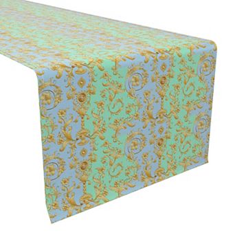 Table Runner, 100% Cotton, 16x72", Floral 169