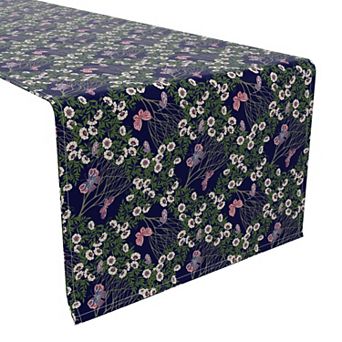 Table Runner, 100% Cotton, 16x90", Floral 35