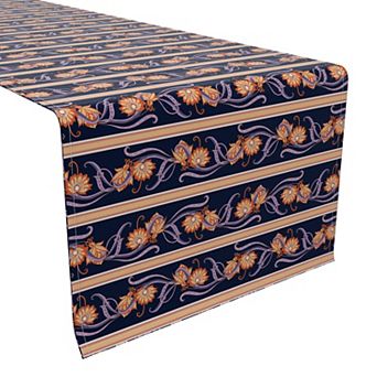 Table Runner, 100% Cotton, 16x72", Floral 2