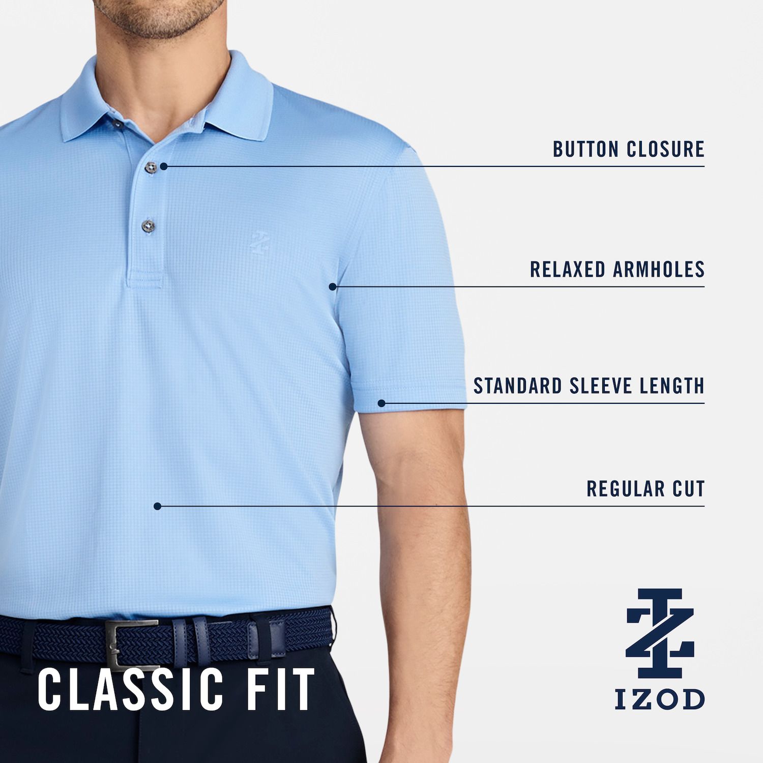 Men's IZOD Golf UPF 15 Grid Polo