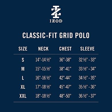 Men's IZOD Golf UPF 15 Grid Polo 