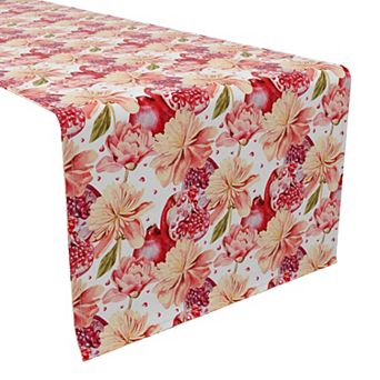 Table Runner, 100% Cotton, 16x72", Floral 189