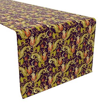 Table Runner, 100% Cotton, 16x90", Floral 31