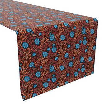 Table Runner, 100% Cotton, 16x108", Floral 61