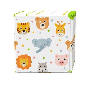 Napkin Set, 100% Polyester, Set of 4, 18x18", Cheerful Animal icons