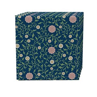 Napkin Set of 4, 100% Cotton, 20x20", Floral 71