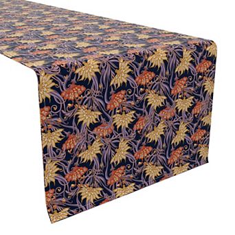 Table Runner, 100% Cotton, 16x108", Floral 27