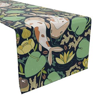 Table Runner, 100% Cotton, 16x90", Floral 118