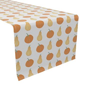 Table Runner, 100% Cotton, 16x72", Pastel Pumpkins