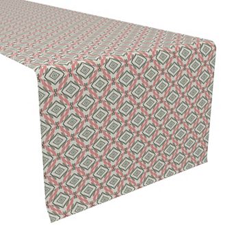 Table Runner, 100% Polyester, 12x72", Modern Geometric