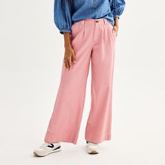 Pink Wide Slinky Palazzo Pants – Rag & Muffin