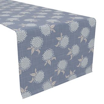 Table Runner, 100% Cotton, 16x90", Country Floral Design