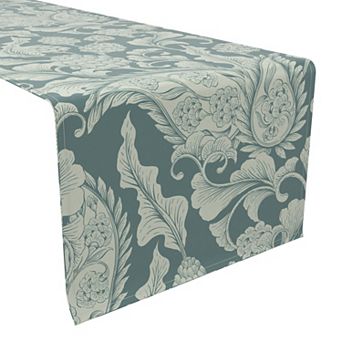 Table Runner, 100% Cotton, 16x90", Floral 176
